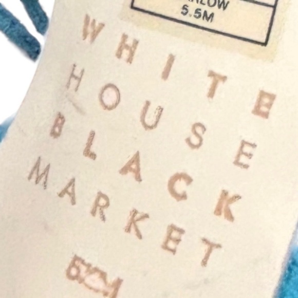 WHBM WHITE HOUSE BLACK MARKET ZOE Elegant Turquoise Women's Heels, Size 5.5 - Picture 7 of 7